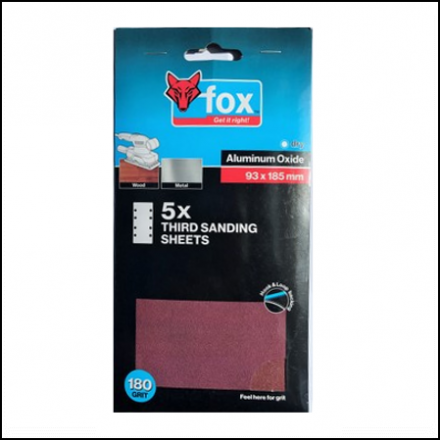 Abrasive Fox Multi Sanding Sheets P100 5Pc