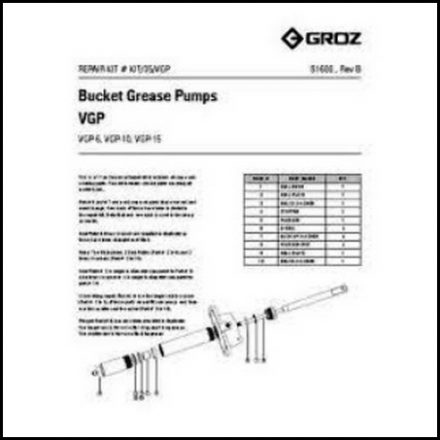 Pump Groz Hand Operat Repair Kit 10A/Vgp