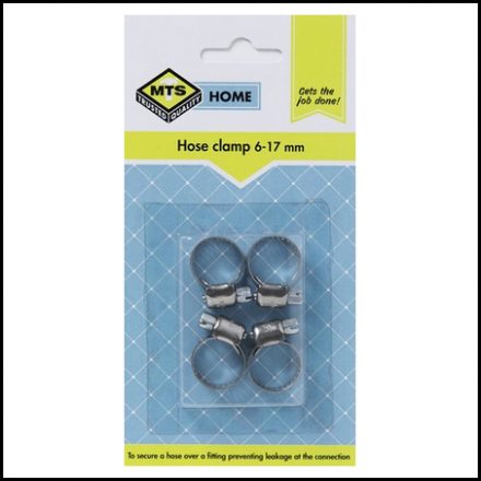 Mts Home Hose Clamp 6-17mm 4Pc